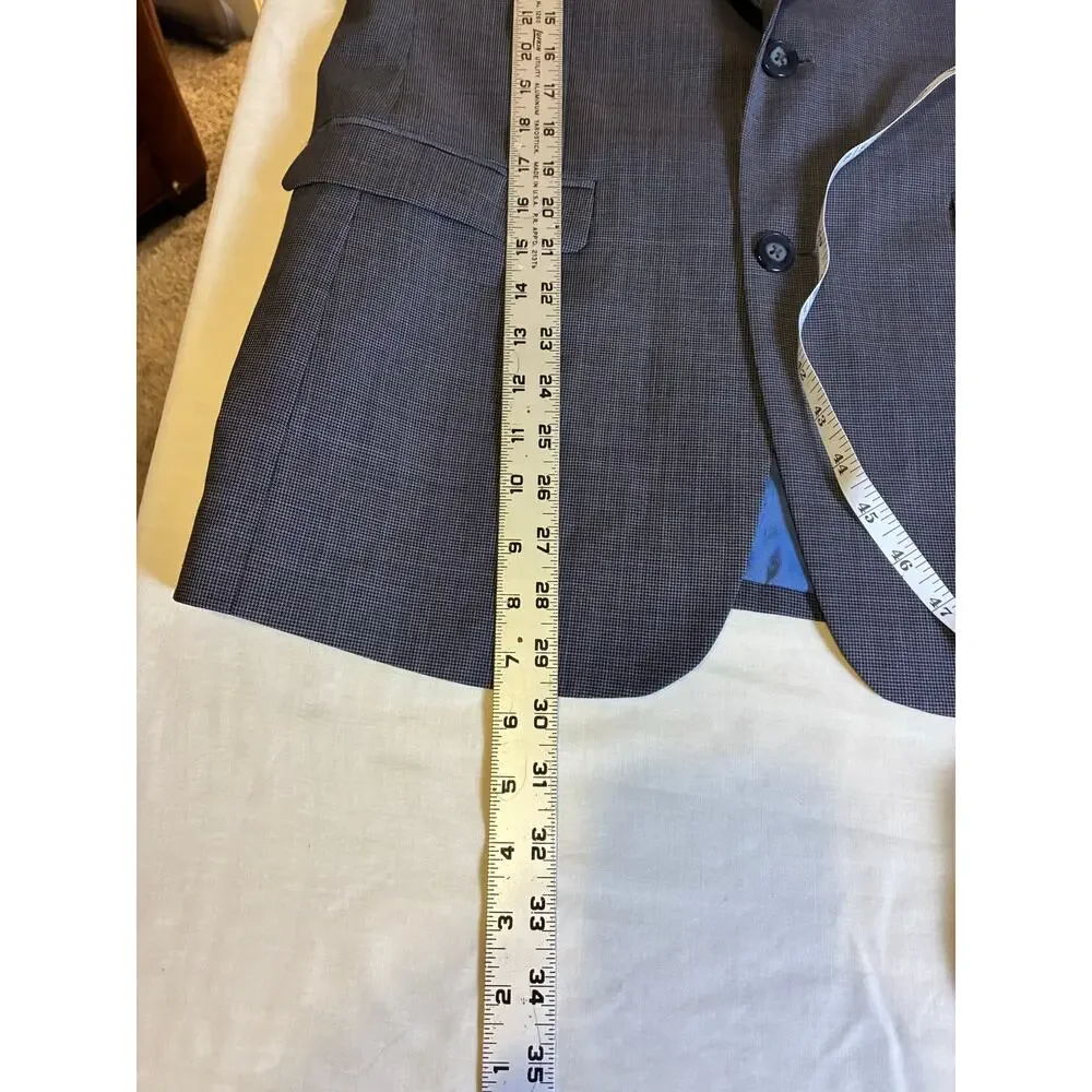 Vince Camuto Slim Fit Blazer Mens Gray Sport Coat 2 Button  slim fit 40 R